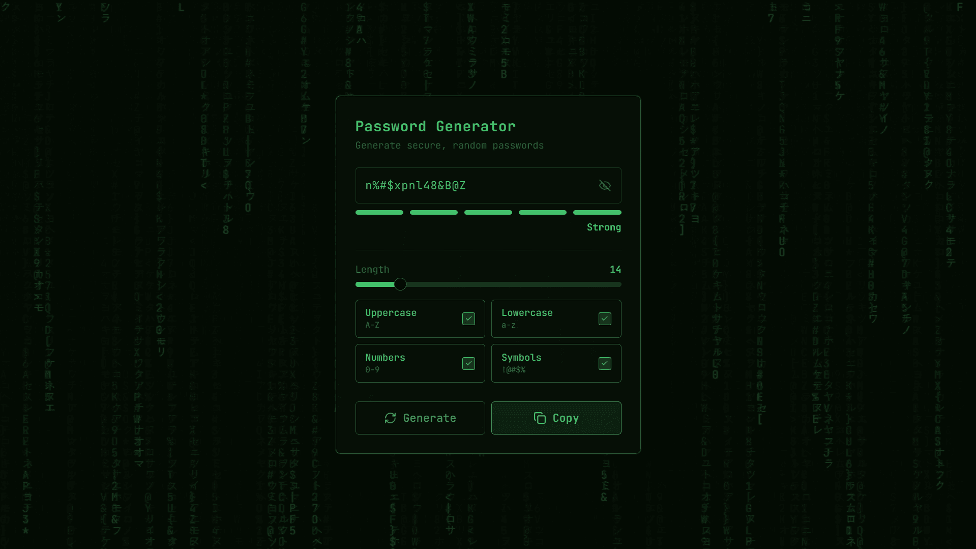 Password Strength project screenshot